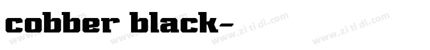 cobber black字体转换